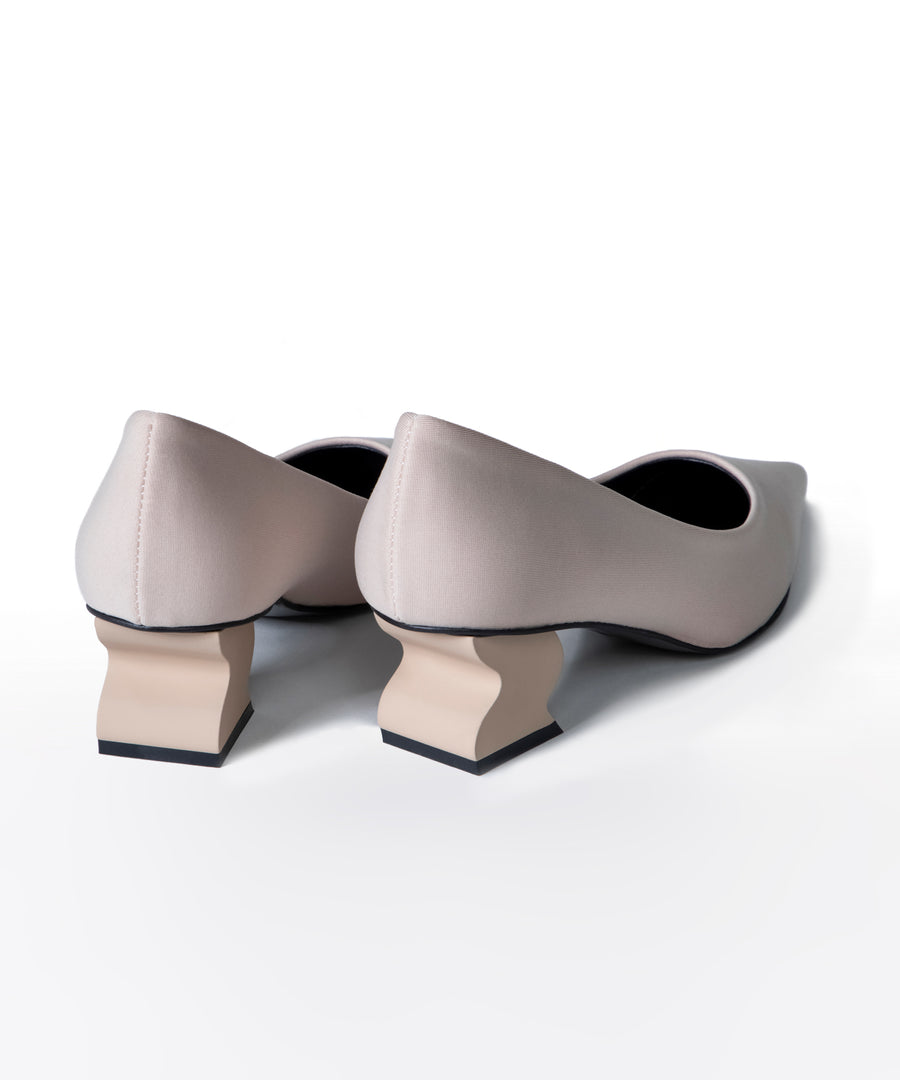 iRi MONLE Beige Neoprene Pointed Toe Pump