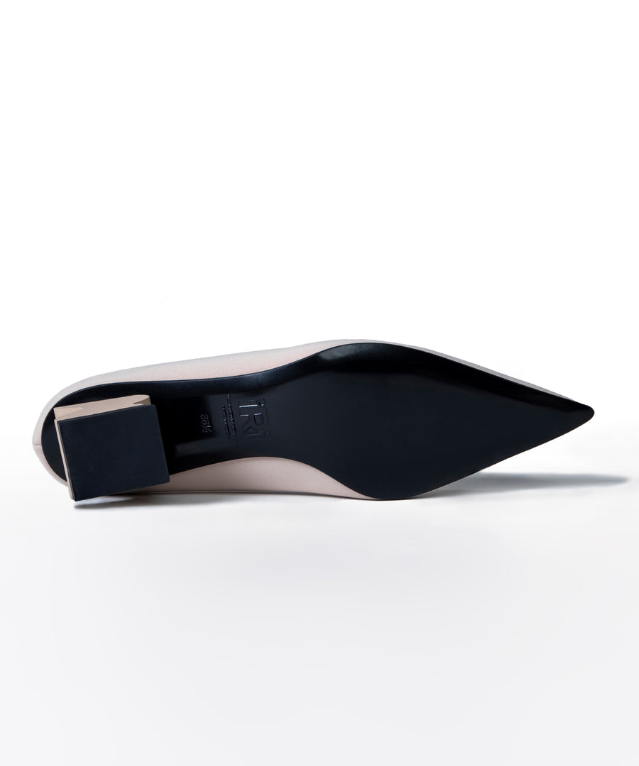 iRi MONLE Beige Neoprene Pointed Toe Pump