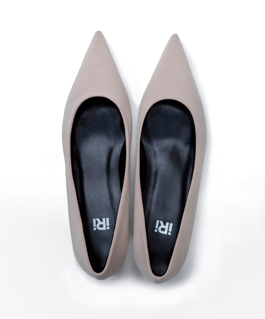 iRi MONLE Beige Neoprene Pointed Toe Pump
